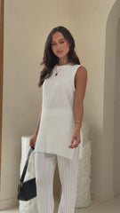 Megan Knit Pants - White