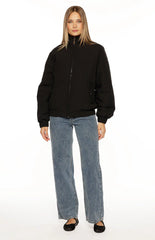 Ace Black Oversized Puffer Jacket