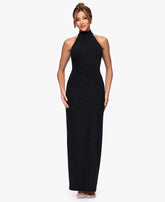 XSCAPE Women's Halter Neck Gown