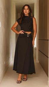 Delphine Maxi Skirt - Black