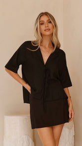 Louise Mini Skort - Black