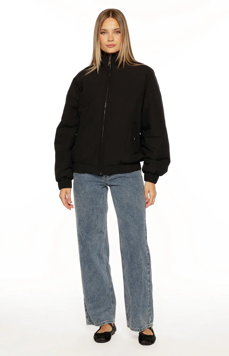 Ace Black Oversized Puffer Jacket