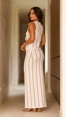 Cindy Maxi Skirt - White/Beige